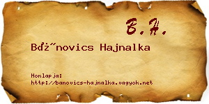 Bánovics Hajnalka névjegykártya