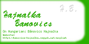 hajnalka banovics business card